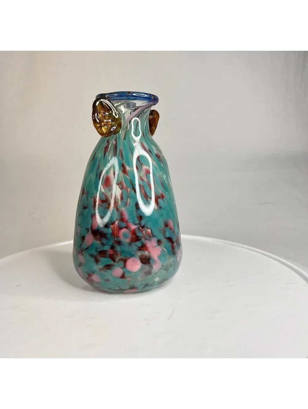 Hand-Blown Art Glass 7 inch High Vase